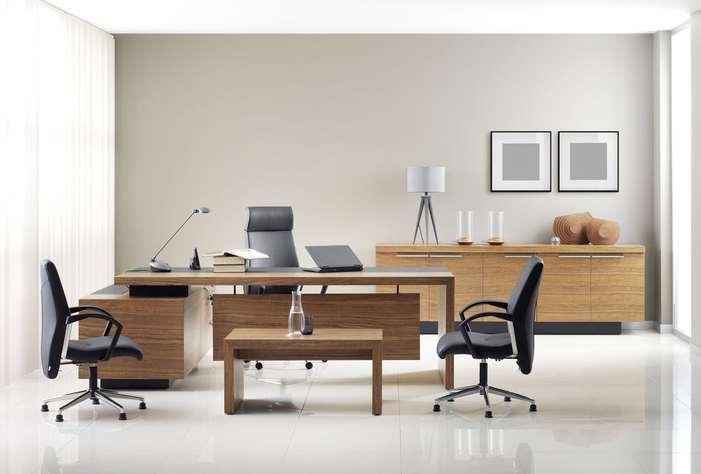 Ergonomic chairs and modular desks creating a productive workspace, showcasing the best of furniture in Greater Noida.